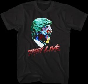 Alien Head Shot They Live T-Shirt