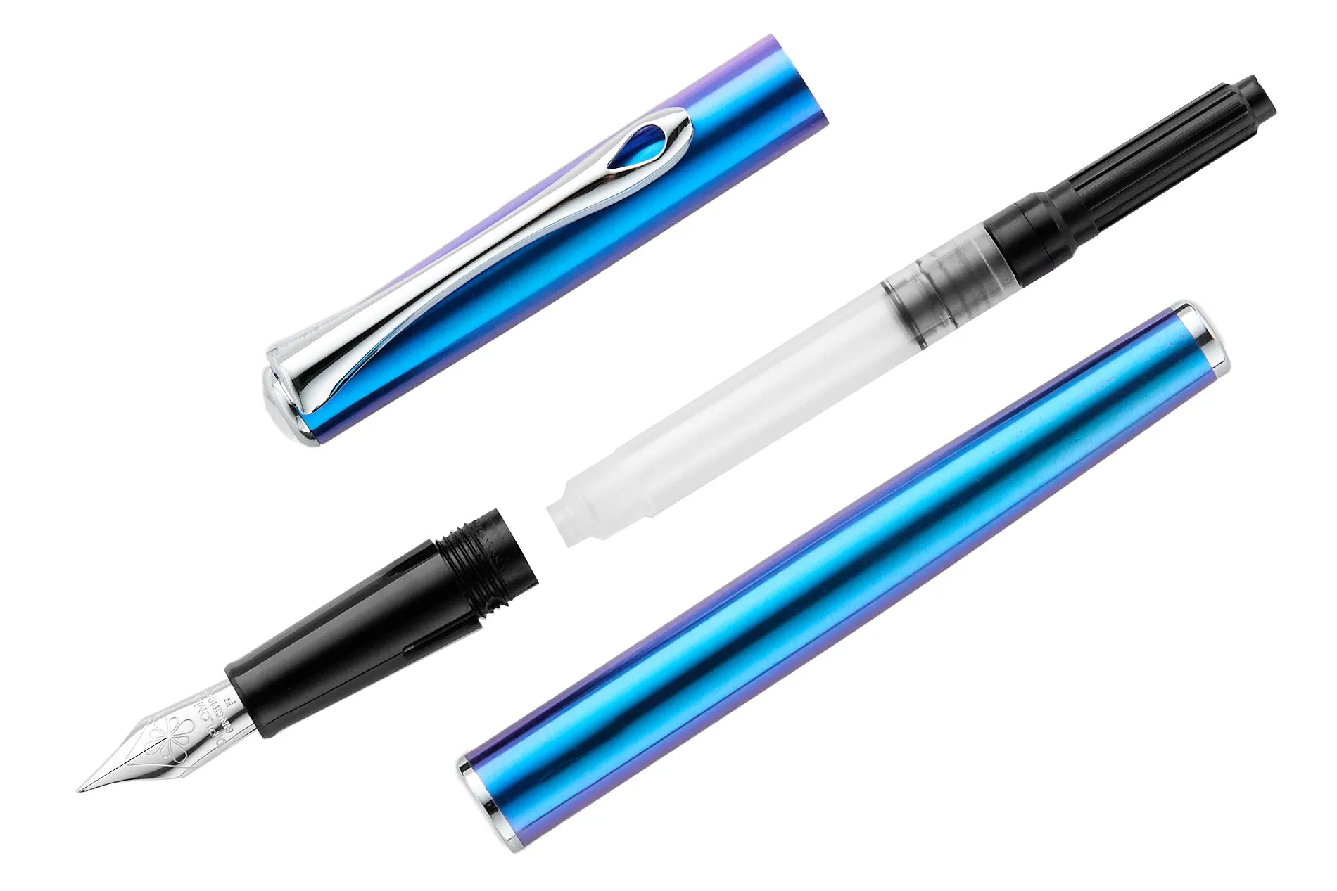 (Bottom Shelf) Diplomat Traveller Fountain Pen - Funky Blue