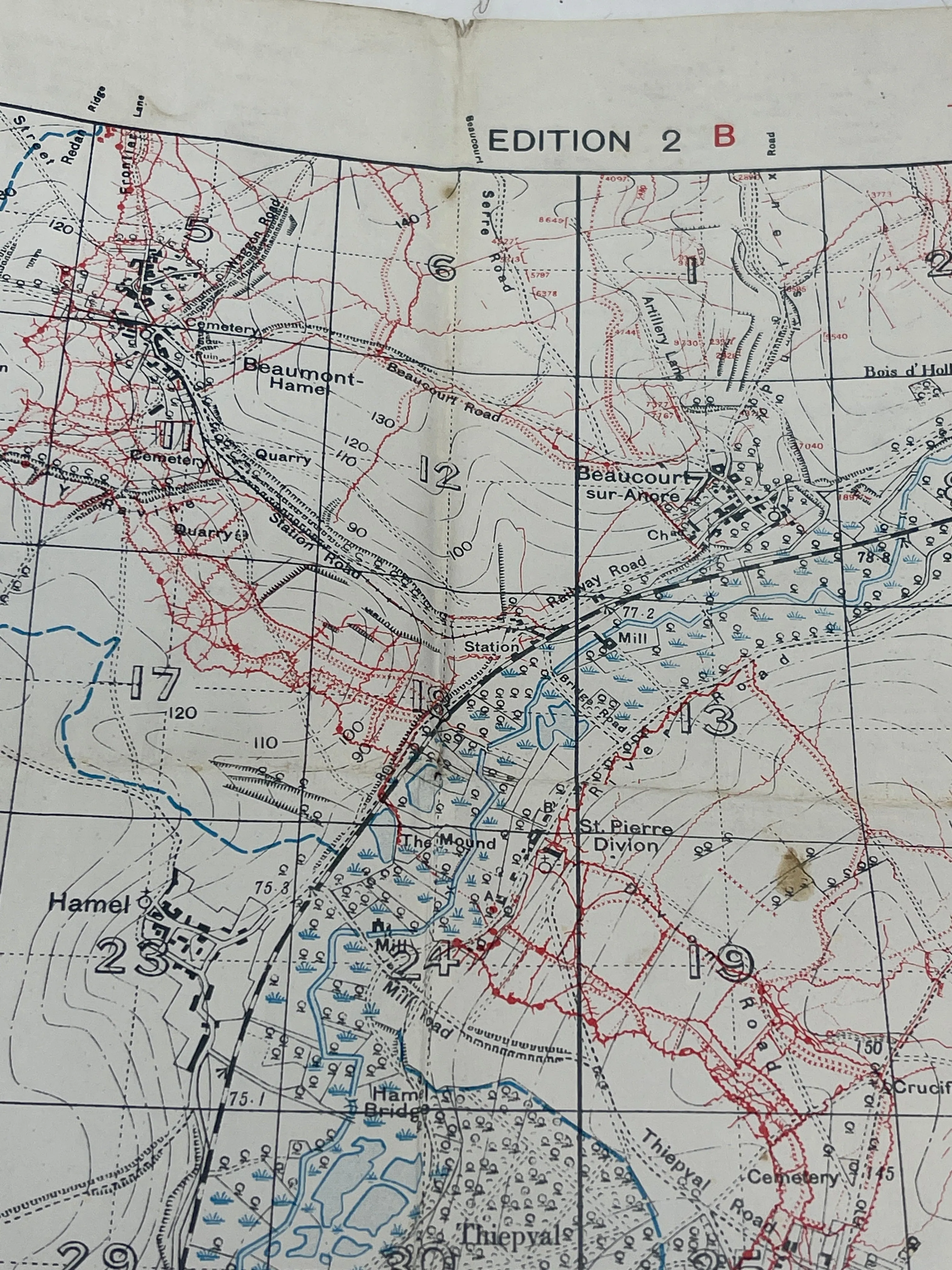 British WW1 Trench Map 57D SE Edition 2B