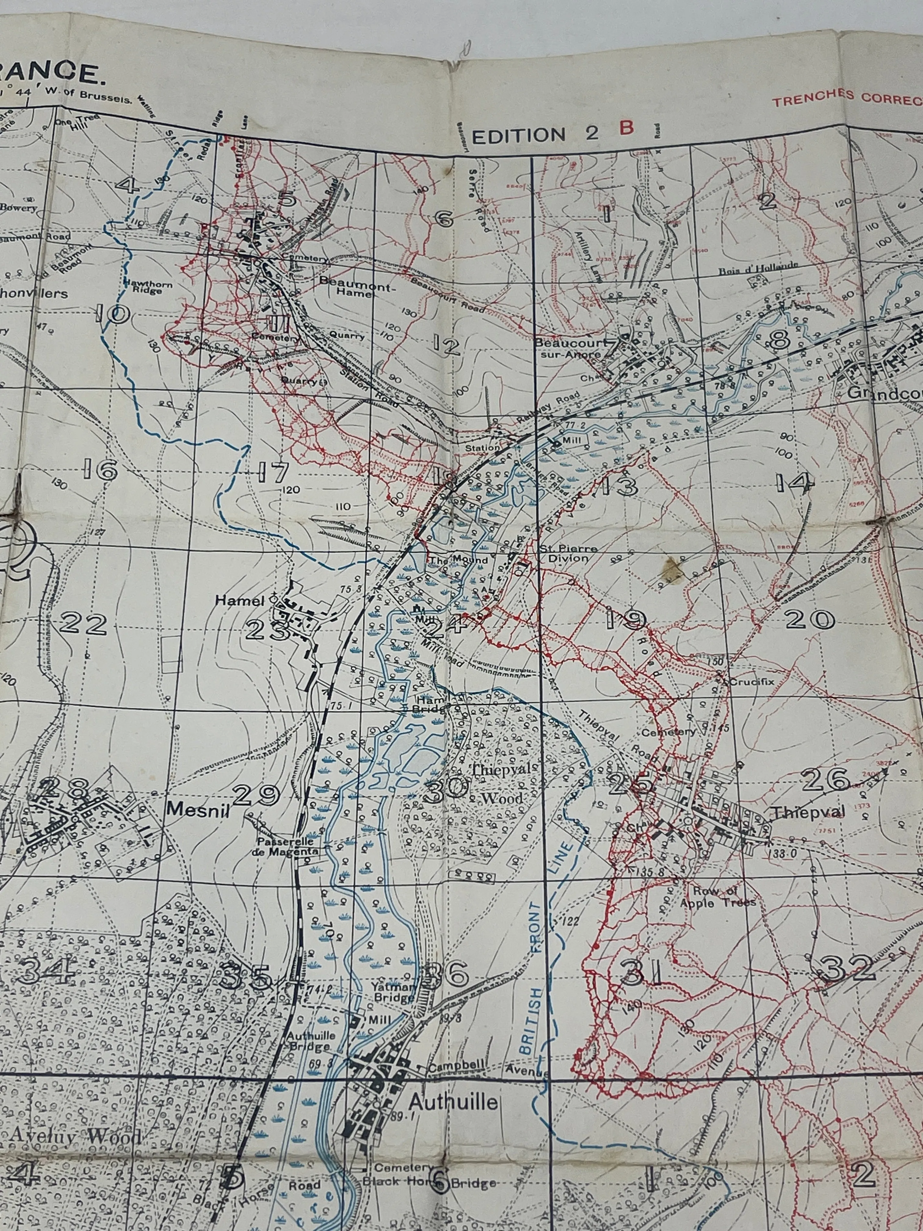 British WW1 Trench Map 57D SE Edition 2B