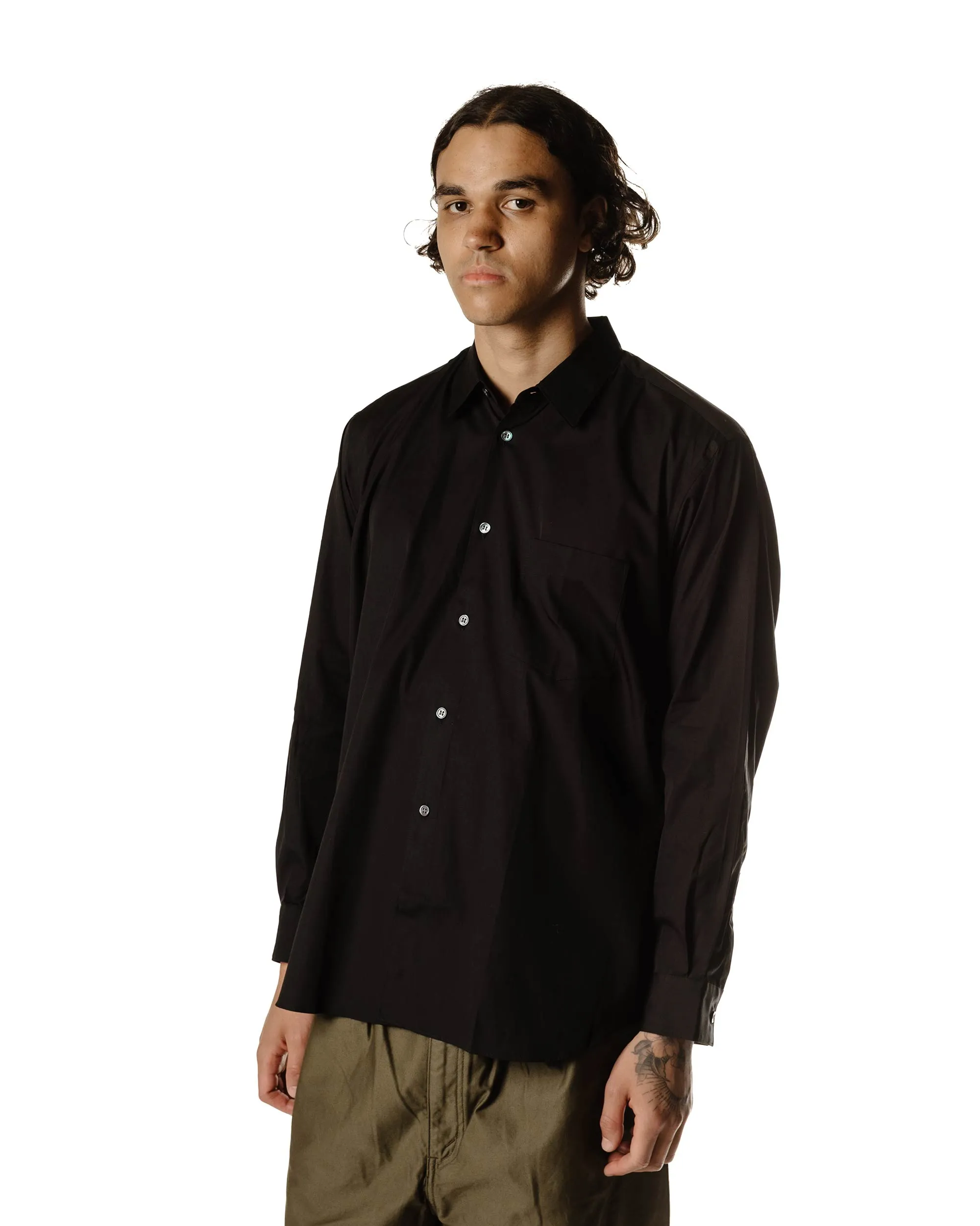 Comme des Garçons SHIRT Wide Classic Big Collar Shirt Black