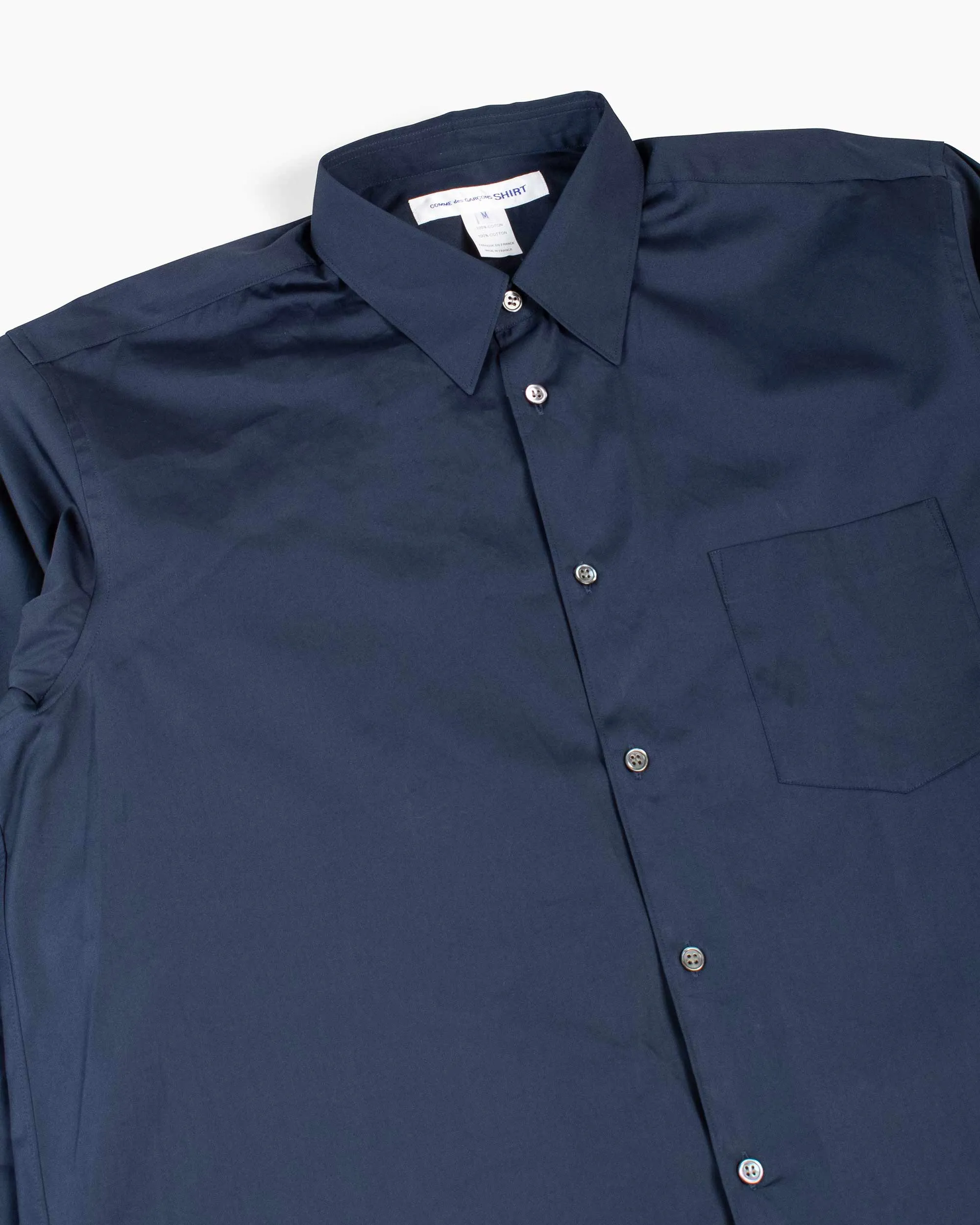 Comme des Garçons SHIRT Wide Classic Big Collar Shirt Navy