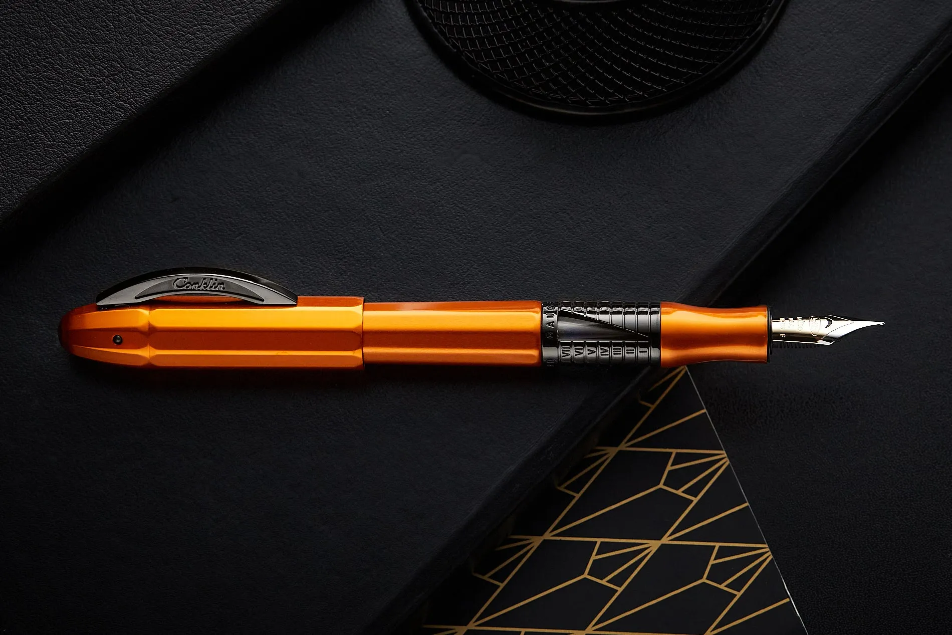 Conklin 125th Anniversary Nozac Classic Fountain Pen - Orange/Black (Limited Edition)