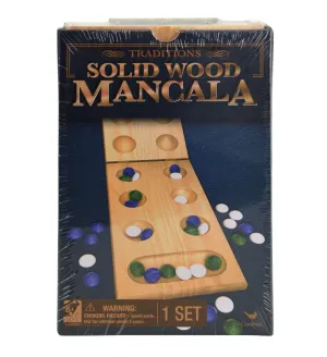 Mancala Board Game, Solid Wood Folding Mancala Board Game Portable Travel Game