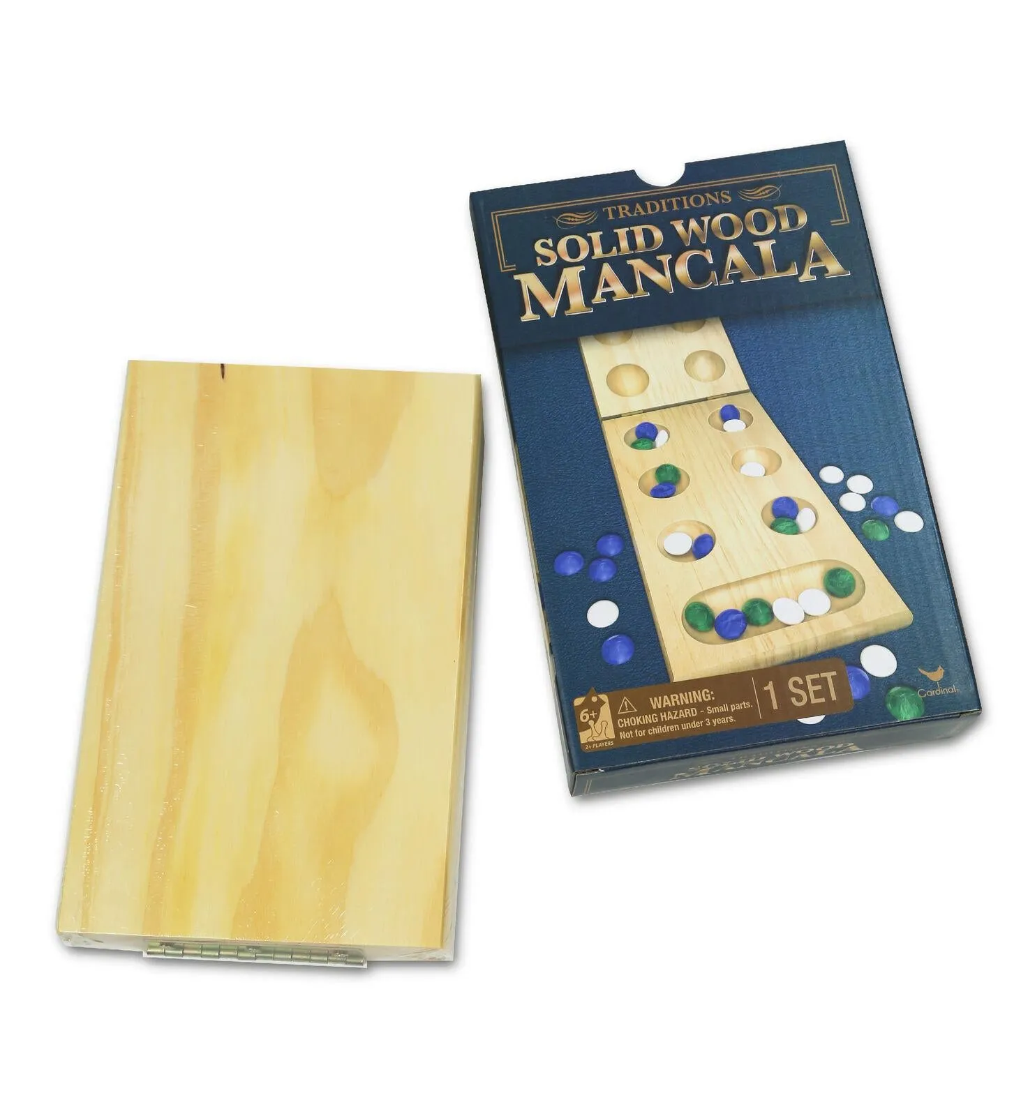 Mancala Board Game, Solid Wood Folding Mancala Board Game Portable Travel Game