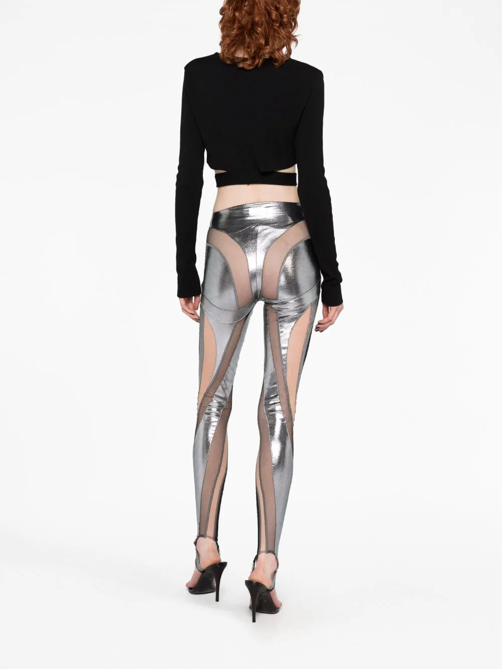 MUGLER Trousers Silver