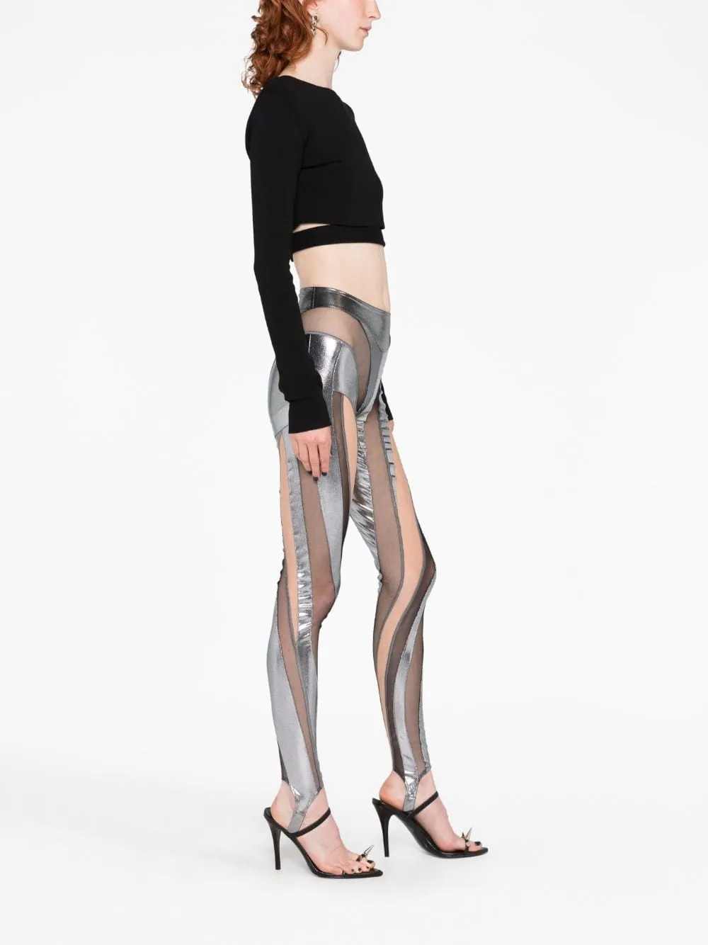 MUGLER Trousers Silver