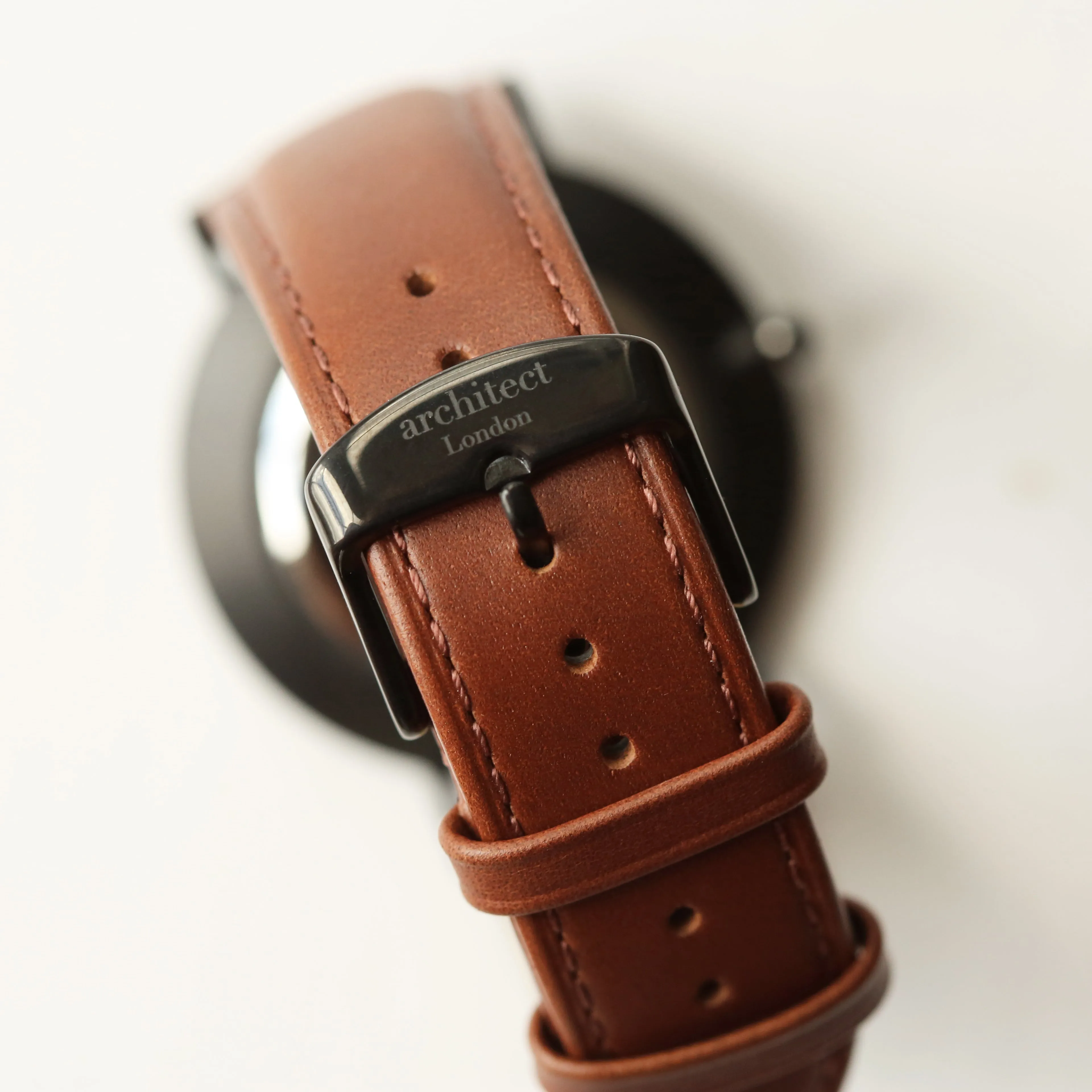 Personalised Men's Architect Minimalist Walnut Contactless Payment Watch