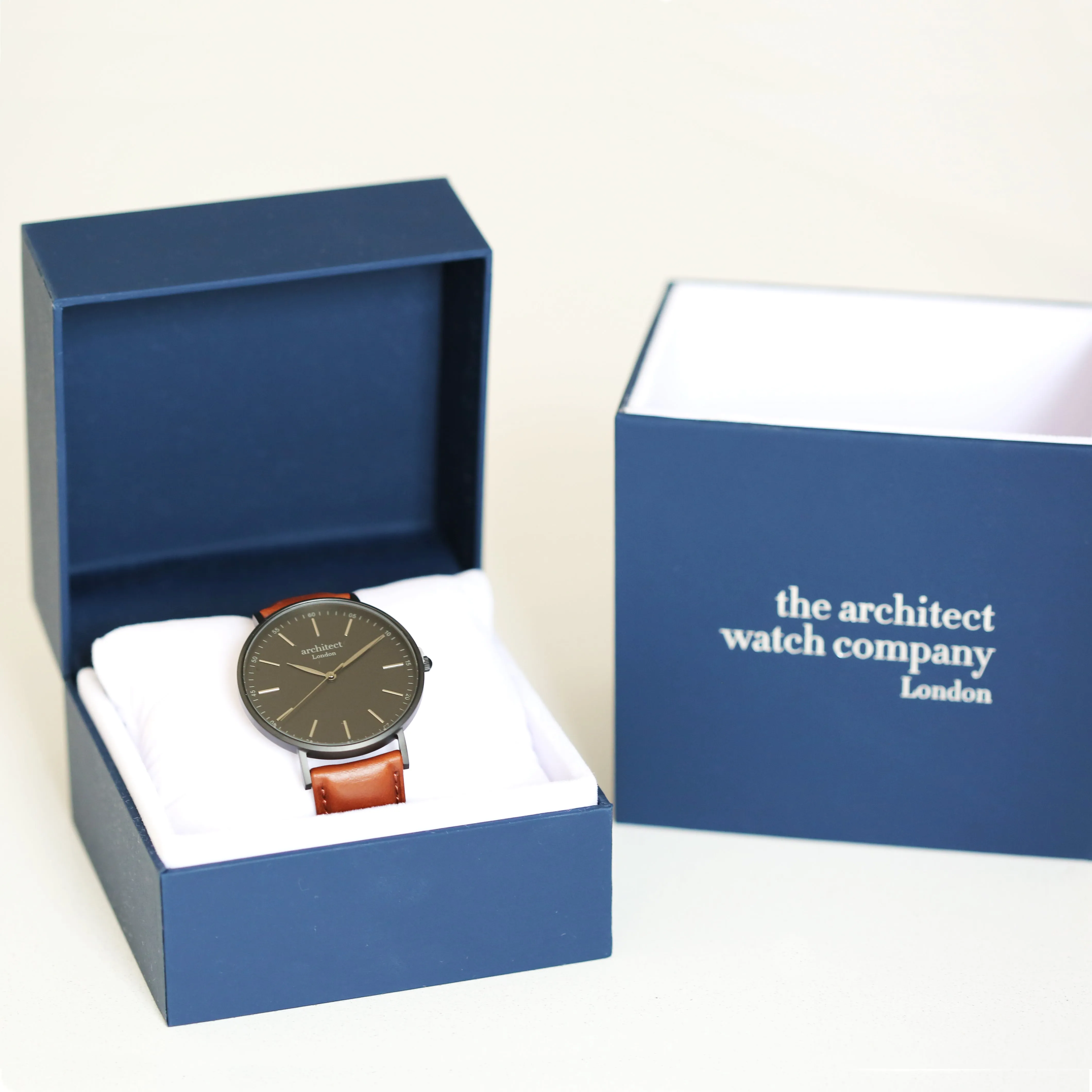 Personalised Men's Architect Minimalist Walnut Contactless Payment Watch