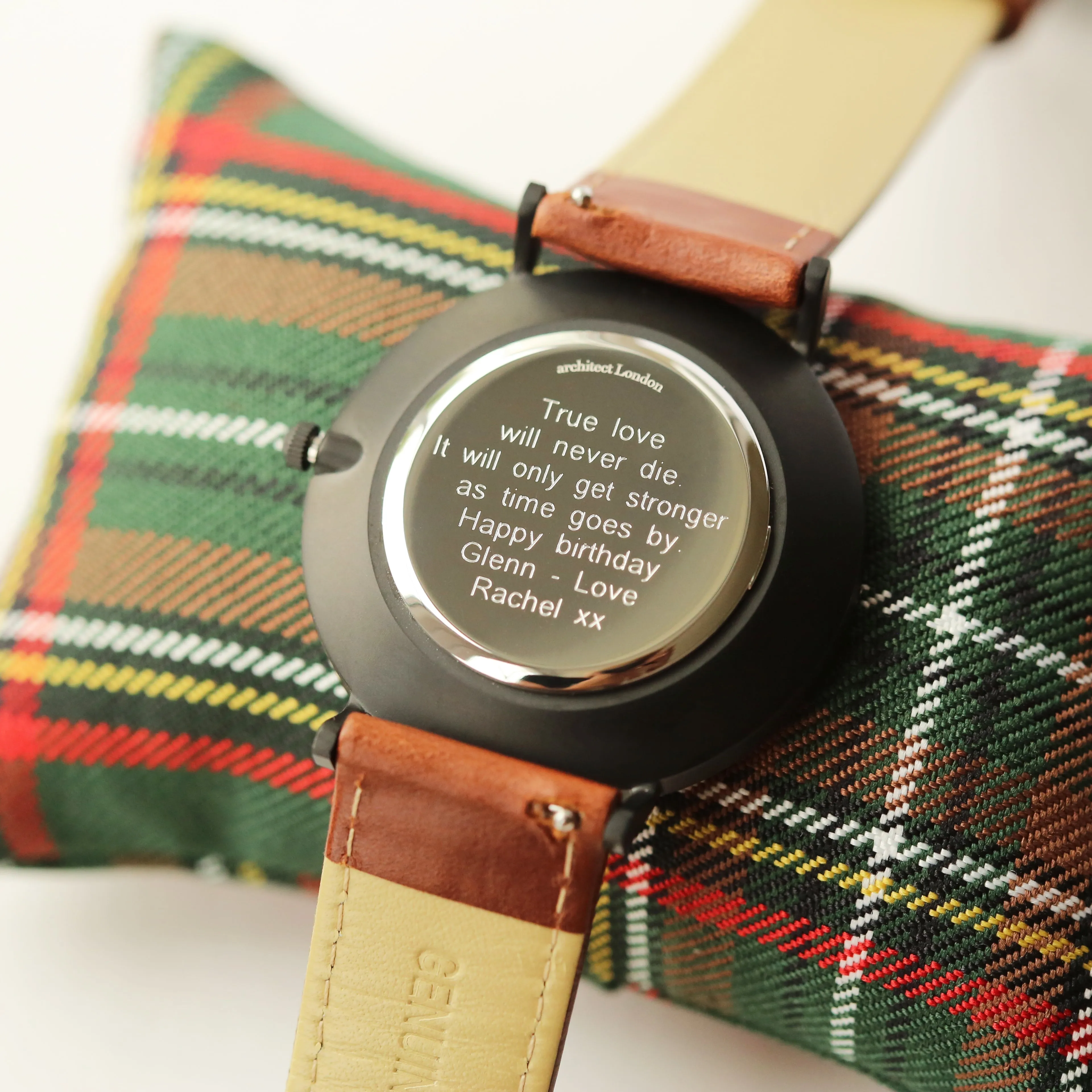 Personalised Men's Architect Minimalist Walnut Contactless Payment Watch