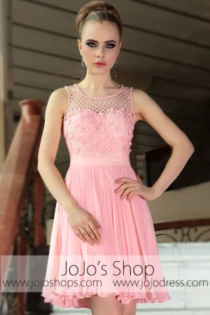 Pink Short Sweet Heart Bridesmaid Party Evening Cocktail Dress DQ86058