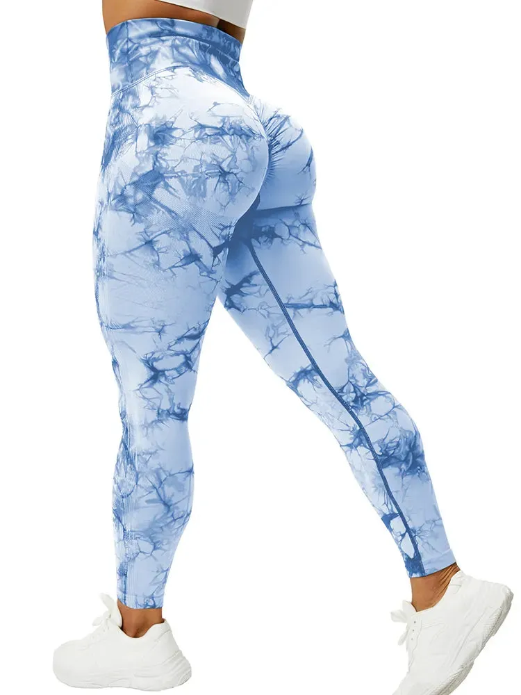 Scrunch Butt Leggings, Bum Enhancing Leggings - Tie Dye Scrunch Leggings