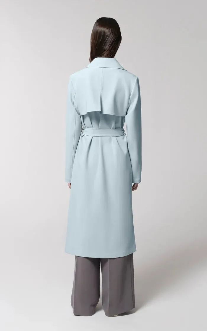 SOIA&KYO DIMITRA - Relaxed-Fit Belted Trench With Shirt Collar