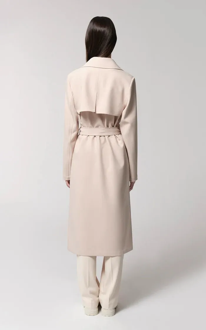 SOIA&KYO DIMITRA - Relaxed-Fit Belted Trench With Shirt Collar